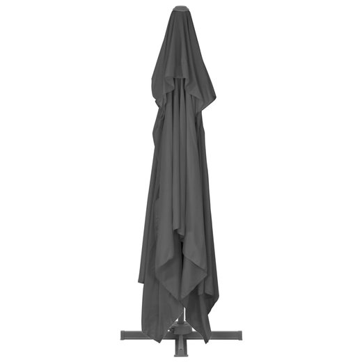 Ampelschirm mit Aluminium-Mast Anthrazit 400 x 300 cm