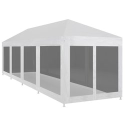 Partyzelt mit 10 Mesh-Seitenwnden 12 x 3 m