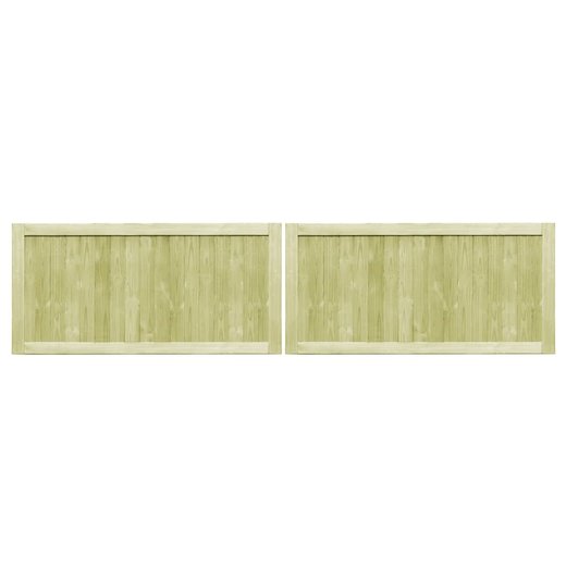 Gartentore 2 Stk. 300 x 75 cm Imprgniertes Kiefernholz
