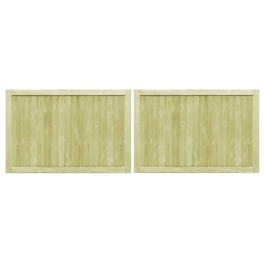 Gartentore 2 Stk. 300 x 100 cm Imprgniertes Kiefernholz