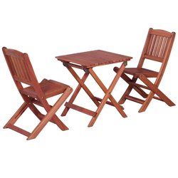 Bistro-Set fr Kinder 3-tlg. Eukalyptusholz Massiv