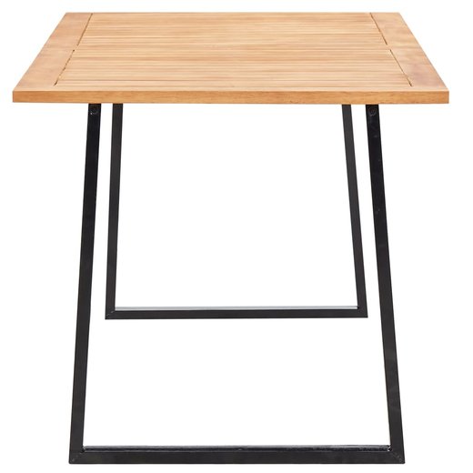 7-tlg. Garten-Essgruppe Poly Rattan Akazienholz Grau