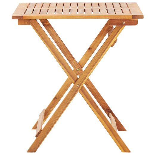 Klappbarer Gartentisch 70 x 70 x 75 cm Massivholz Akazie