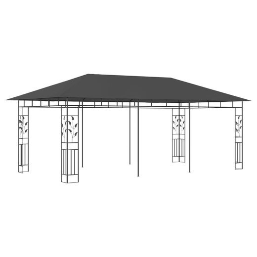 Pavillon mit Moskitonetz 6x3x2,73 m Anthrazit
