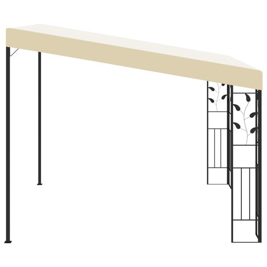 Wand-Pavillon 3x3x2,5 m Cremewei