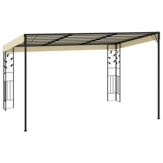 Wand-Pavillon 4x3x2,5 m Cremewei