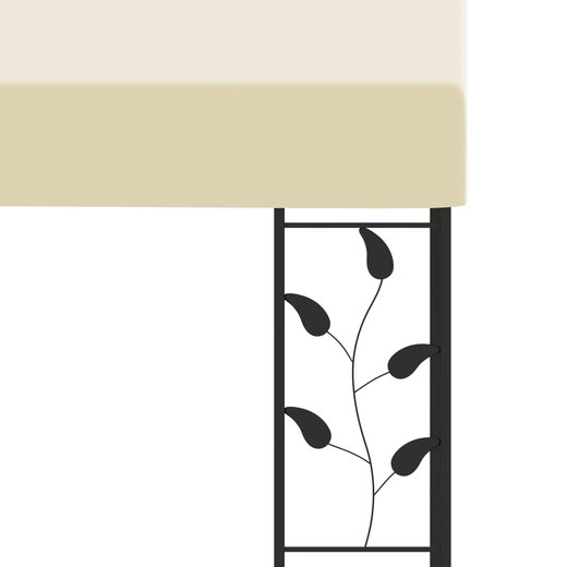 Wand-Pavillon 4x3x2,5 m Cremewei