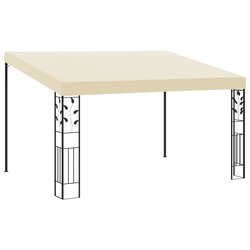 Wand-Pavillon 4x3x2,5 m Cremewei