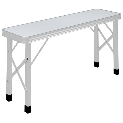Klappbarer Campingtisch mit 2 Sitzbnken Aluminium Wei