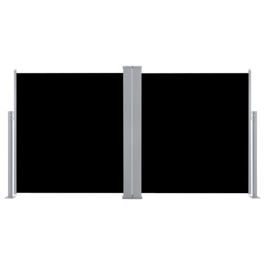 Ausziehbare Seitenmarkise Schwarz 120 x 600 cm