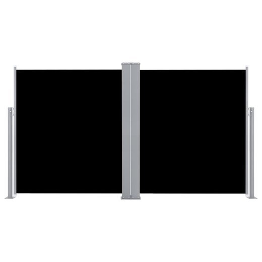 Ausziehbare Seitenmarkise Schwarz 140 x 600 cm