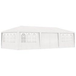Profi-Partyzelt mit Seitenwnden 49 m Wei 90 g/m