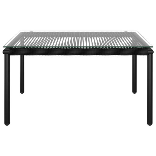 6-tlg. Garten-Lounge-Set mit Auflagen Schwarz PVC