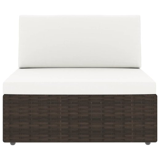 Modulares 2-Sitzer-Sofa Poly Rattan Braun