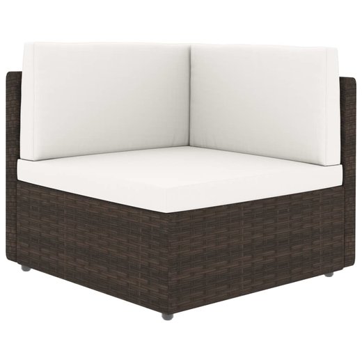 Modulares 2-Sitzer-Sofa Poly Rattan Braun