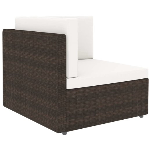 Modulares 2-Sitzer-Sofa Poly Rattan Braun
