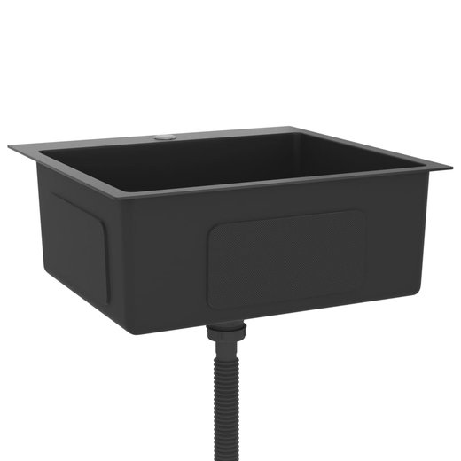 Handgemachte Einbausple Schwarz Edelstahl