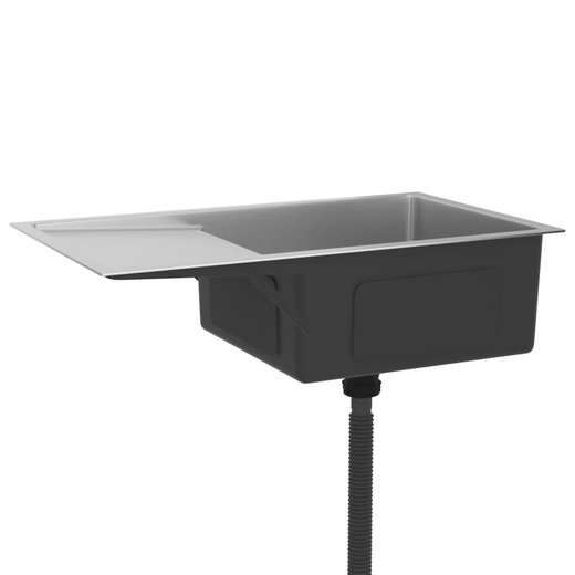 Handgemachte Einbausple Edelstahl