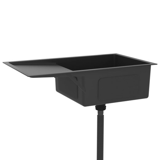 Handgemachte Einbausple Schwarz Edelstahl
