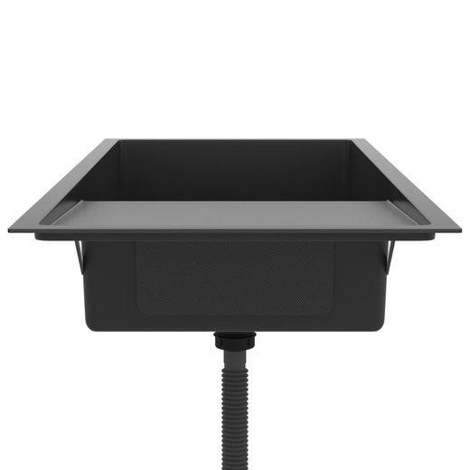 Handgemachte Einbausple Schwarz Edelstahl