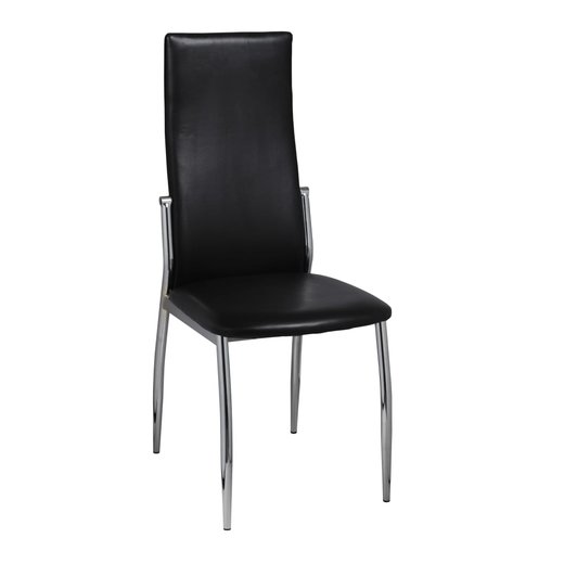 Esszimmersthle 4 Stk. Schwarz Kunstleder