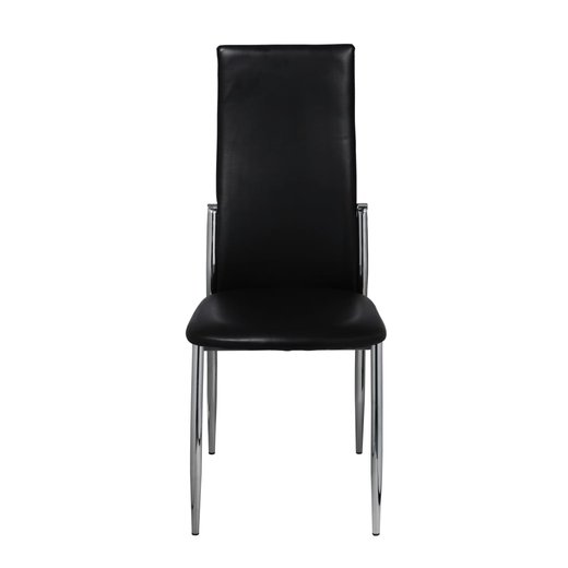 Esszimmersthle 4 Stk. Schwarz Kunstleder