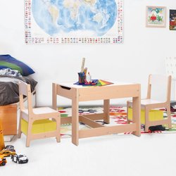 Kindertisch mit 2 Sthlen MDF