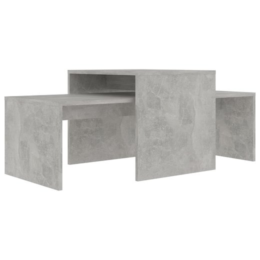 Couchtisch-Set Betongrau 100x48x40 cm Spanplatte