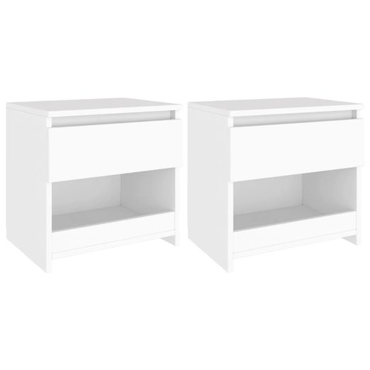 Nachttische 2 Stk. Wei 40x30x39 cm Spanplatte