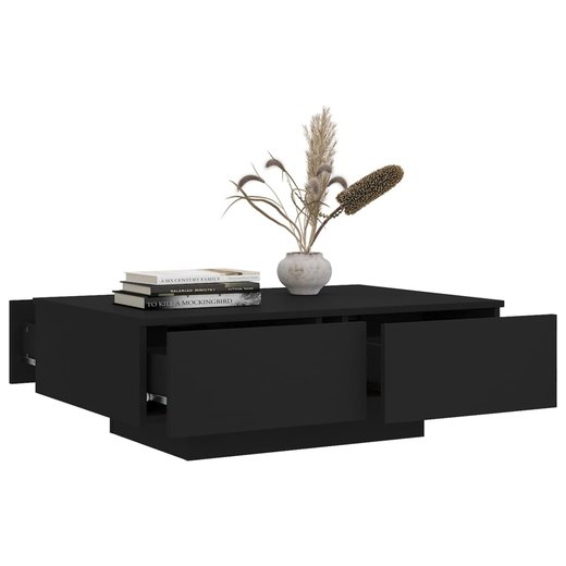 Couchtisch Schwarz 90x60x31 cm Spanplatte