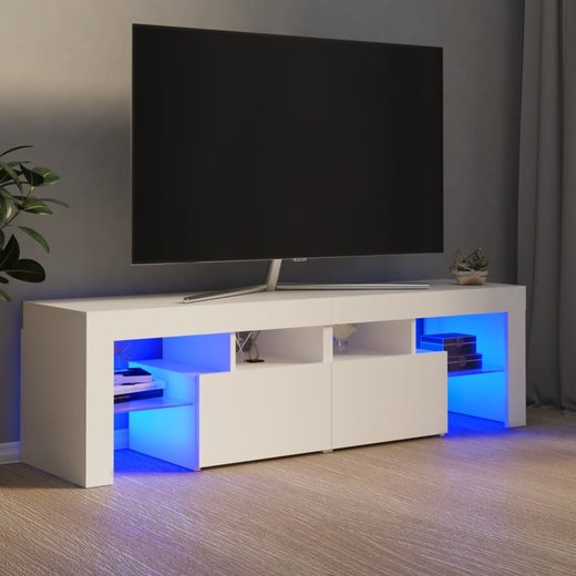 TV-Schrank mit LED-Leuchten Wei 140x35x40 cm