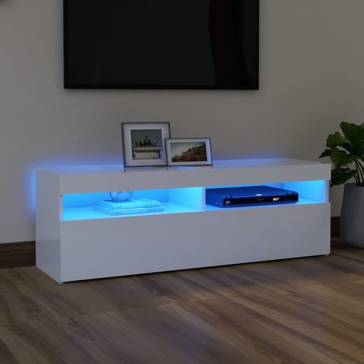 TV-Schrank mit LED-Leuchten Wei 120x35x40 cm