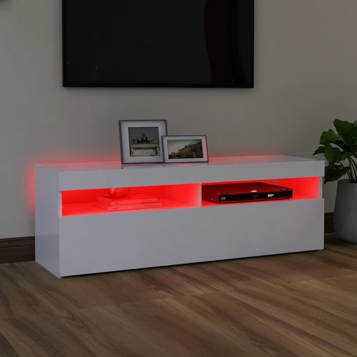 TV-Schrank mit LED-Leuchten Wei 120x35x40 cm