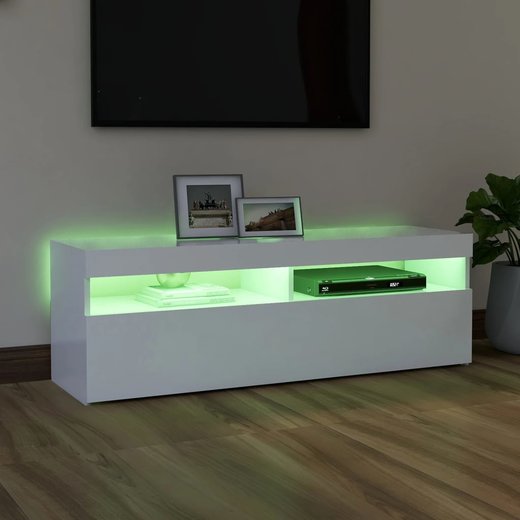 TV-Schrank mit LED-Leuchten Wei 120x35x40 cm