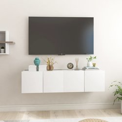 TV-H�ngeschr�nke 2 Stk. Wei� 60x30x30 cm