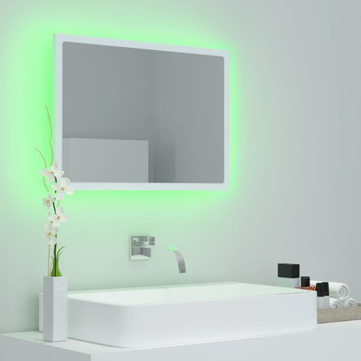 LED-Badspiegel Wei 60x8,5x37 cm Spanplatte