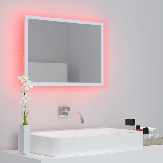 LED-Badspiegel Wei 60x8,5x37 cm Spanplatte