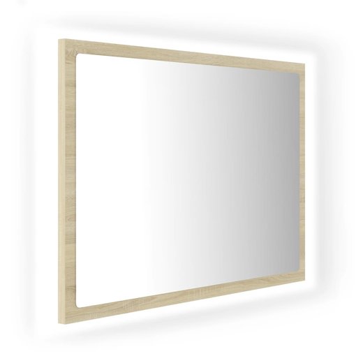LED-Badspiegel Sonoma-Eiche 60x8,5x37 cm Spanplatte