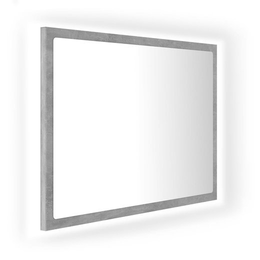 LED-Badspiegel Betongrau 60x8,5x37 cm Spanplatte