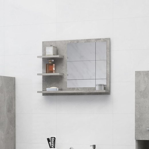 Badspiegel Betongrau 60x10,5x45 cm Spanplatte