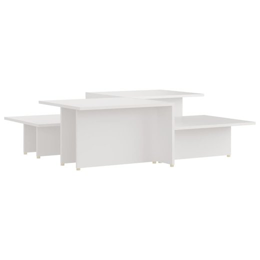Couchtische 2 Stk. Wei 111,5x50x33 cm Spanplatte