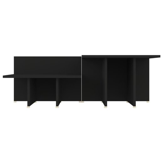 Couchtische 2 Stk. Schwarz 111,5x50x33 cm Spanplatte