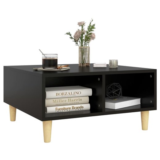 Couchtisch Schwarz 60x60x30 cm Spanplatte