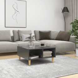 Couchtisch Hochglanz-Grau 60x60x30 cm Spanplatte