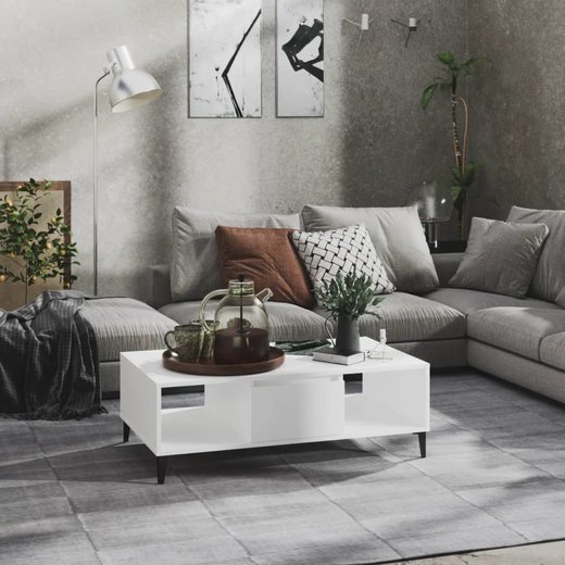 Couchtisch Wei 103,5x60x35 cm Spanplatte
