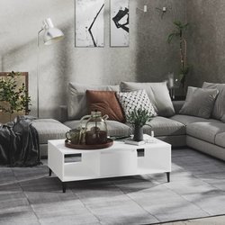 Couchtisch Wei� 103,5x60x35 cm Spanplatte