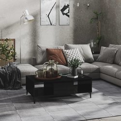 Couchtisch Hochglanz-Schwarz 103,5x60x35 cm Spanplatte