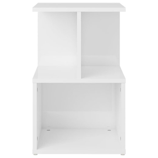 Nachttische 2 Stk. Hochglanz-Wei 35x35x55 cm Spanplatte