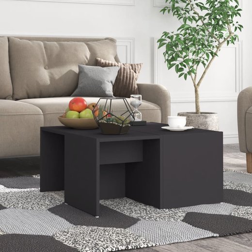 Couchtische 4 Stk. Grau 33x33x33 cm Spanplatte