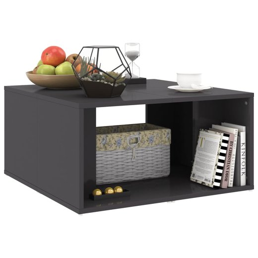 Couchtische 4 Stk. Hochglanz-Grau 33x33x33 cm Spanplatte